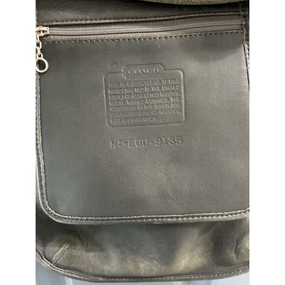 Vintage Coach leather Hippie Flap Bag Crossbody Saddle Purse in Gray- Style 9135 - Picture 6 of 6